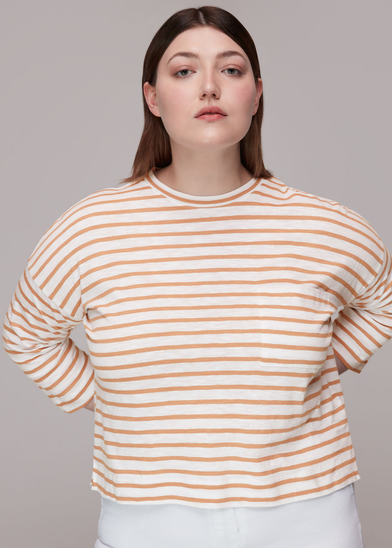 Stripe Cotton Pocket Top