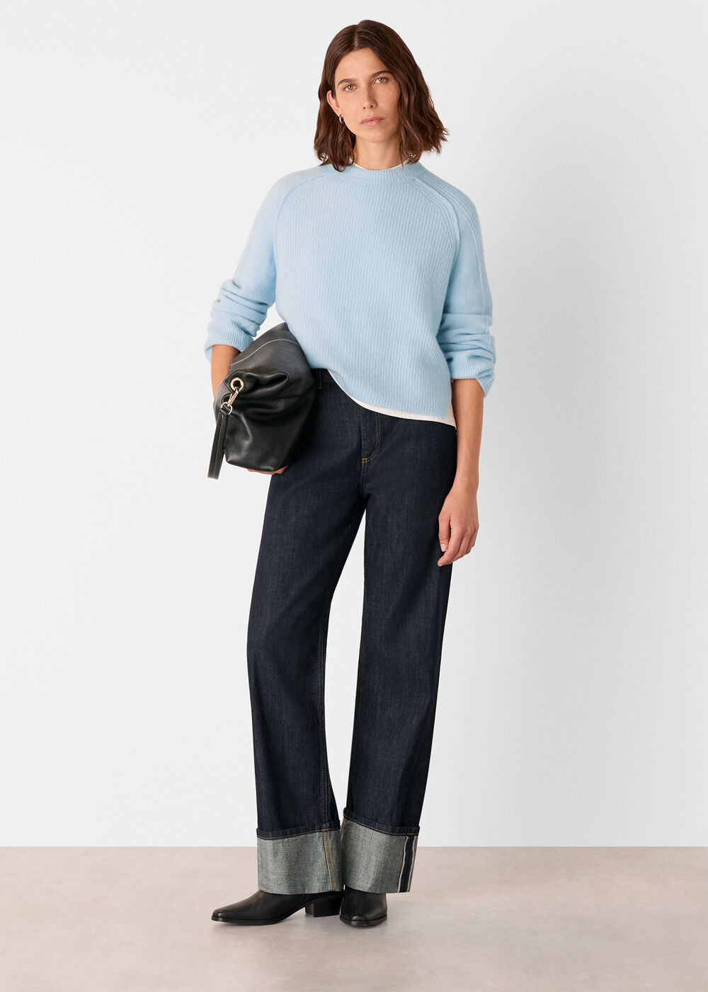 Aria Wool Mix Crew Knit