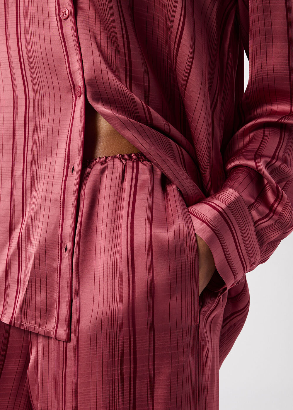 Stripe Satin Trouser