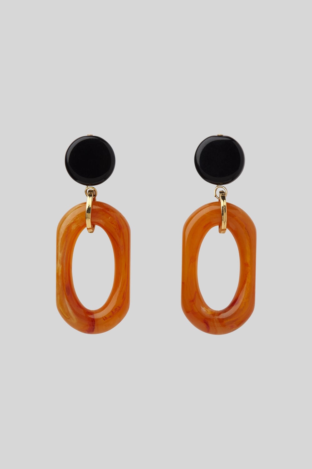 Resin Drop Earring Rust