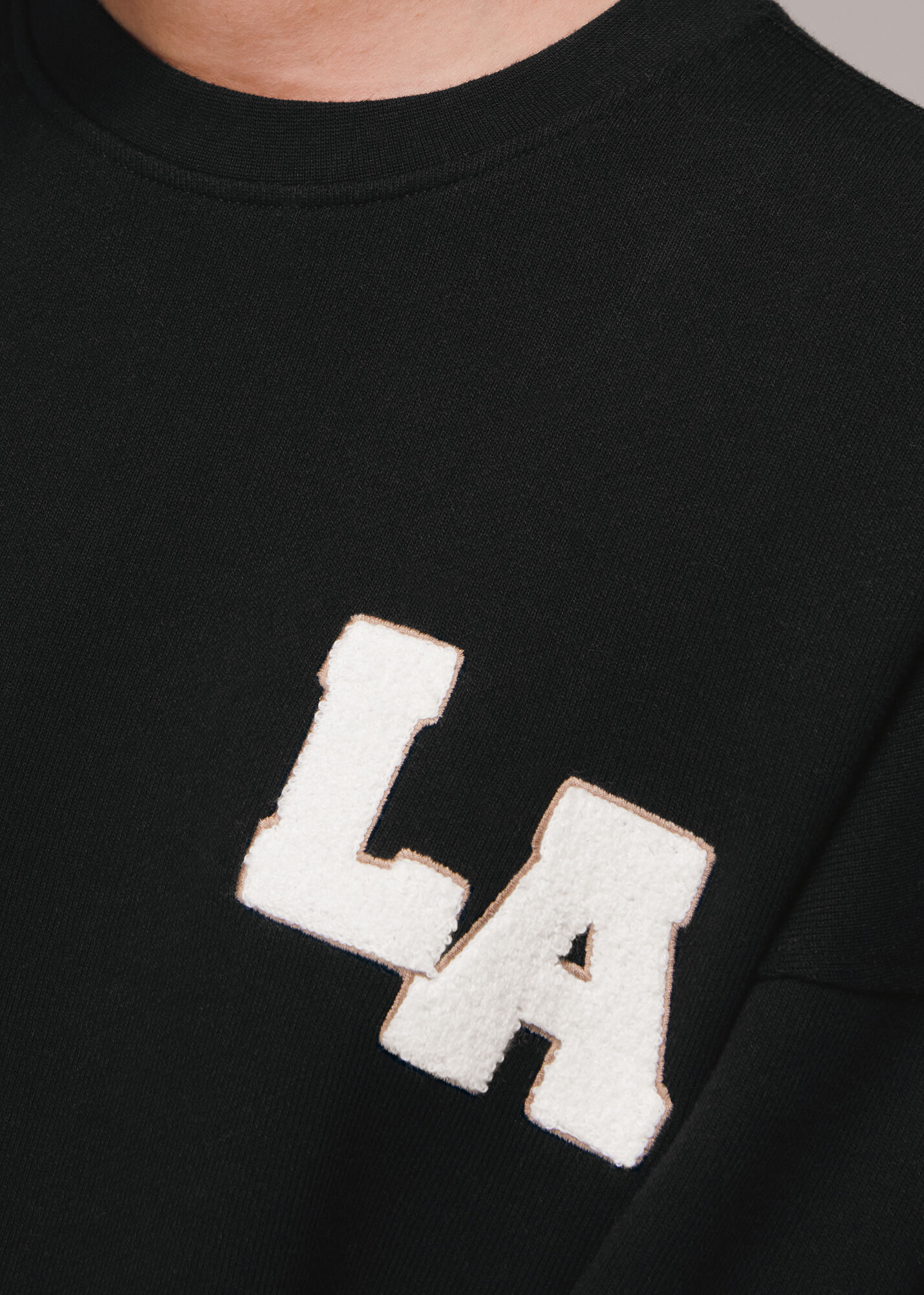 Black La Logo Sweatshirt | WHISTLES | Whistles UK |