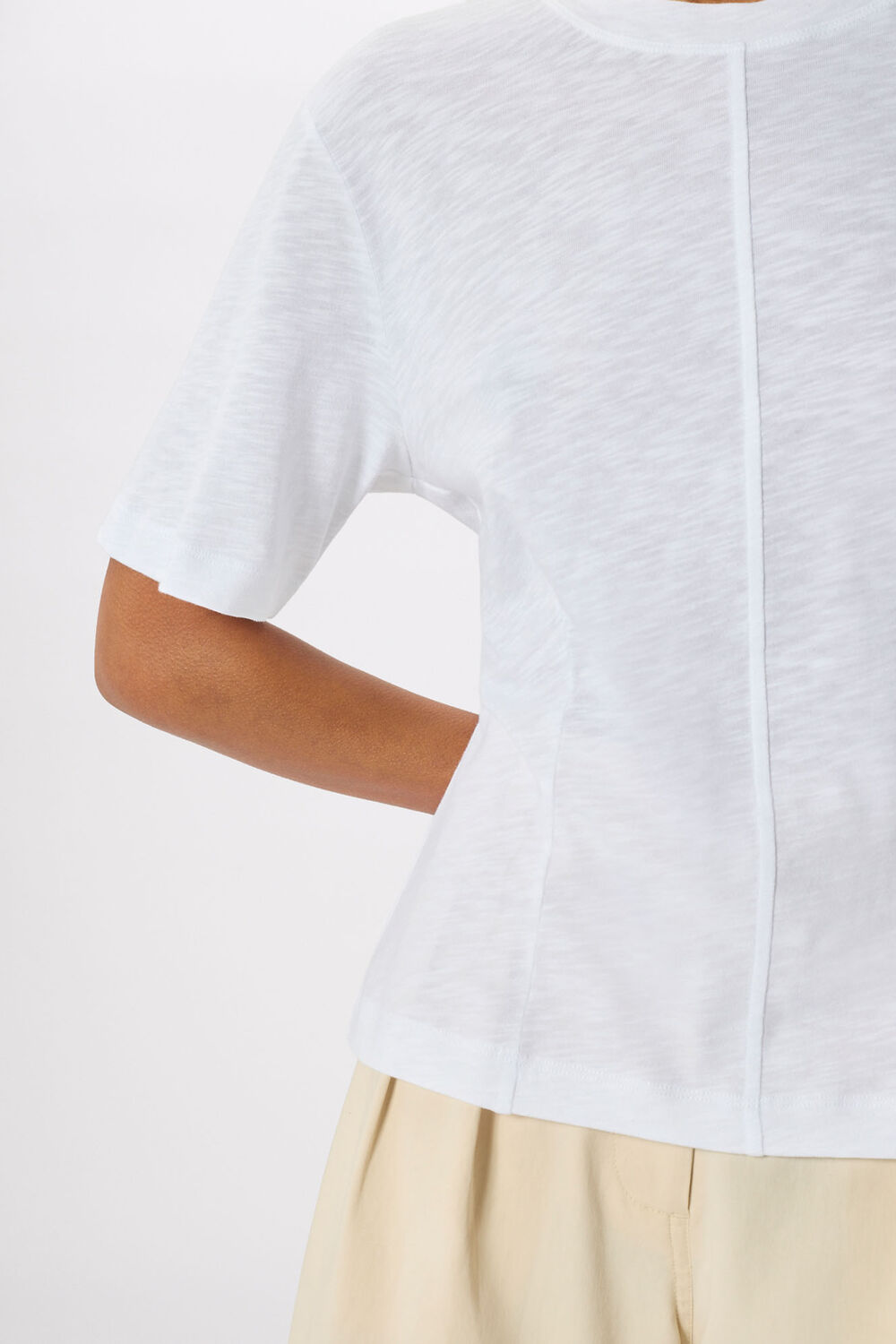 White Seam Front Detail Tee