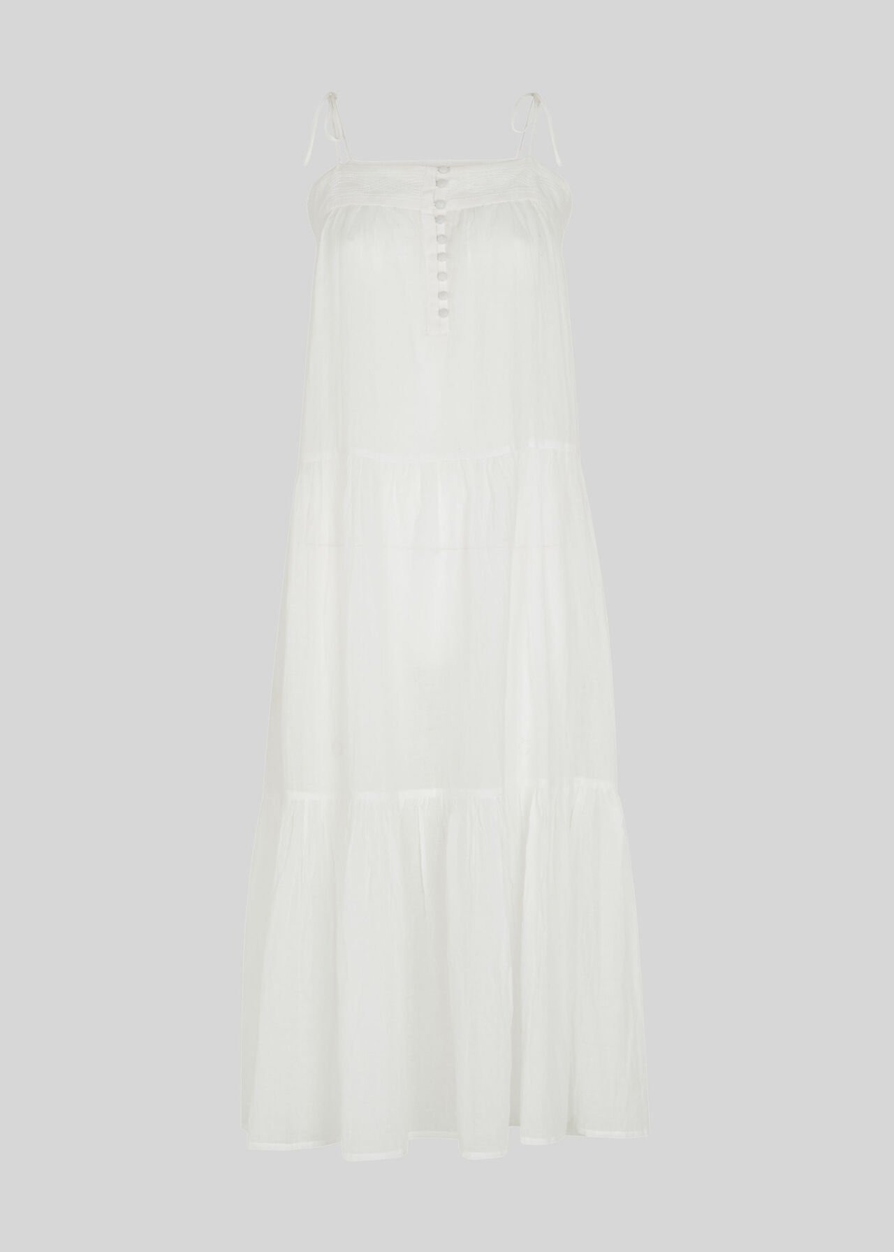 Viole Midi Beach Dress White