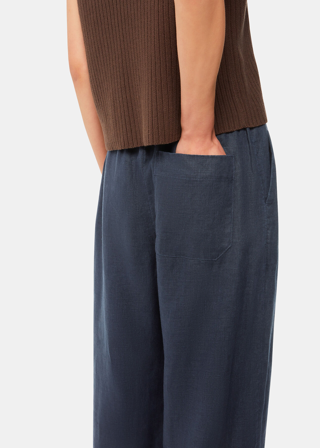 Elasticated Linen Trouser