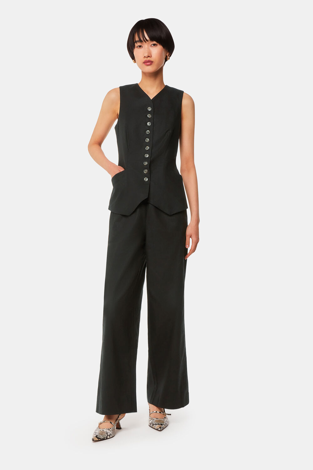 Lindsey Linen Blend Waistcoat