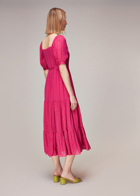 Pink Amie Flower Charm Print Dress