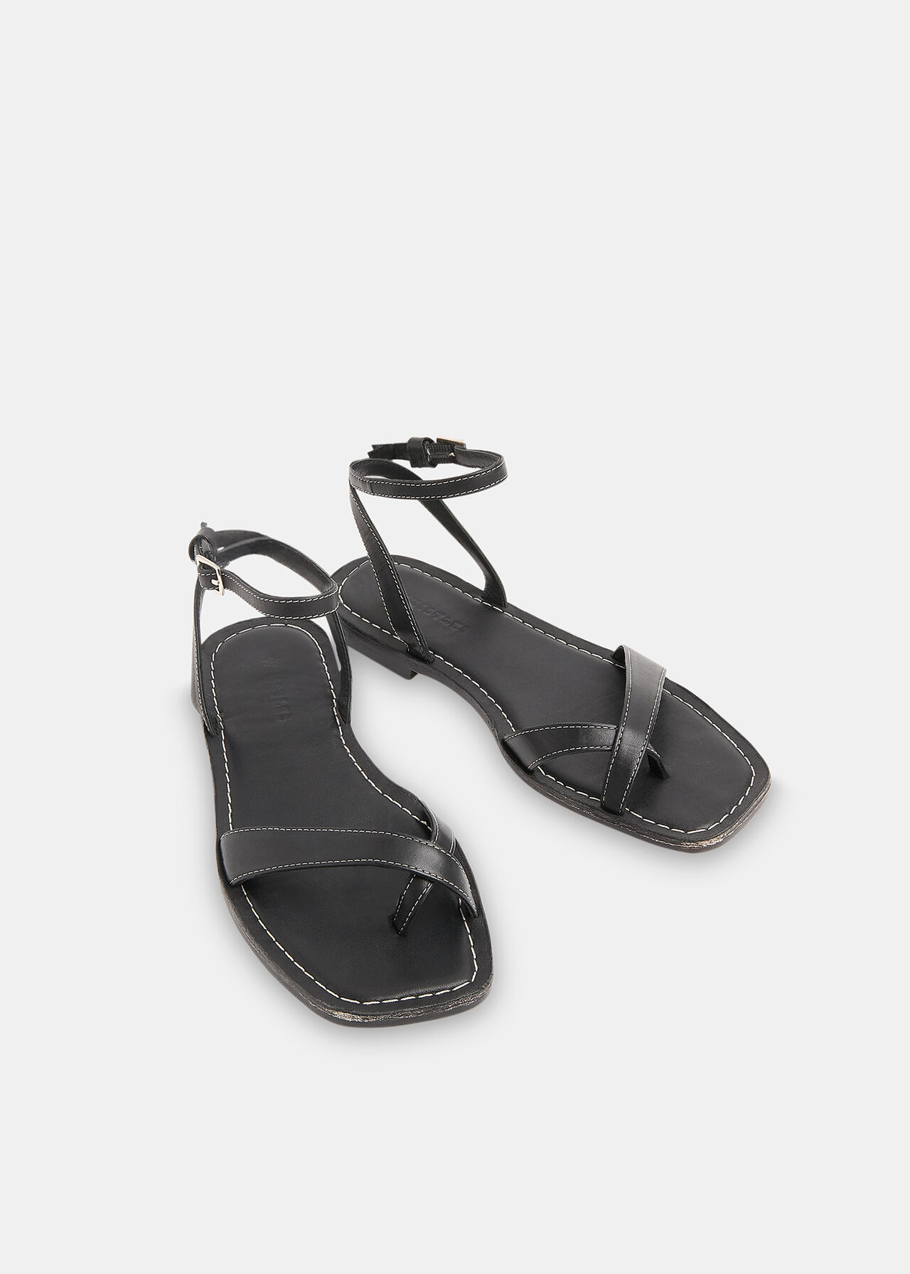 Contrast Stitch Strappy Sandal