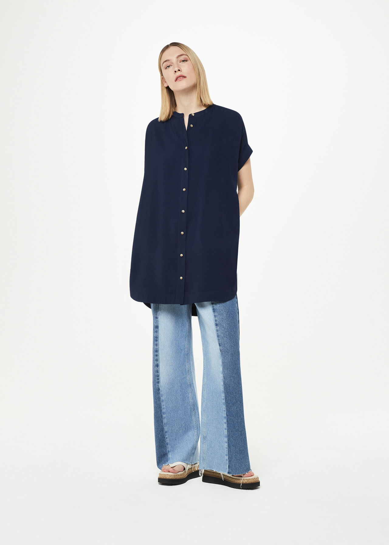 Gathered Shoulder Mina Dress