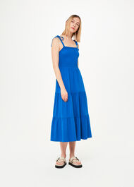 Smocked Tiered Jersey Dress