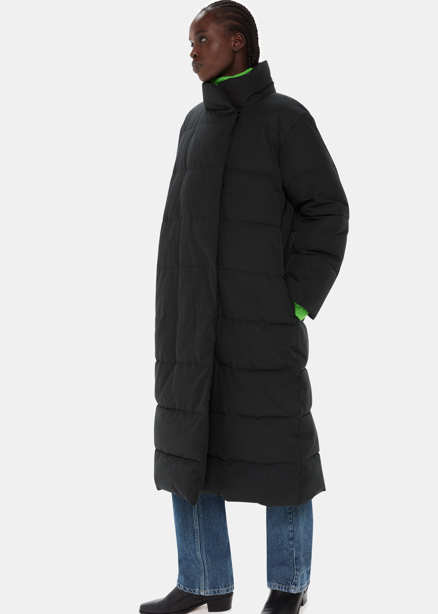 Whistles check longline puffer on sale coat