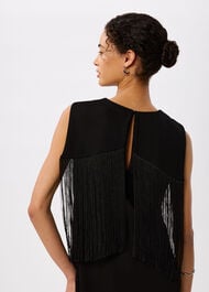 Fringe Back Midi Dress