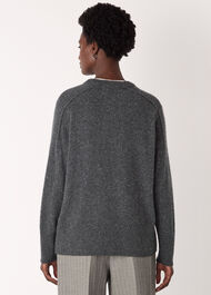 Cashmere Fleck Seam Neck Knit
