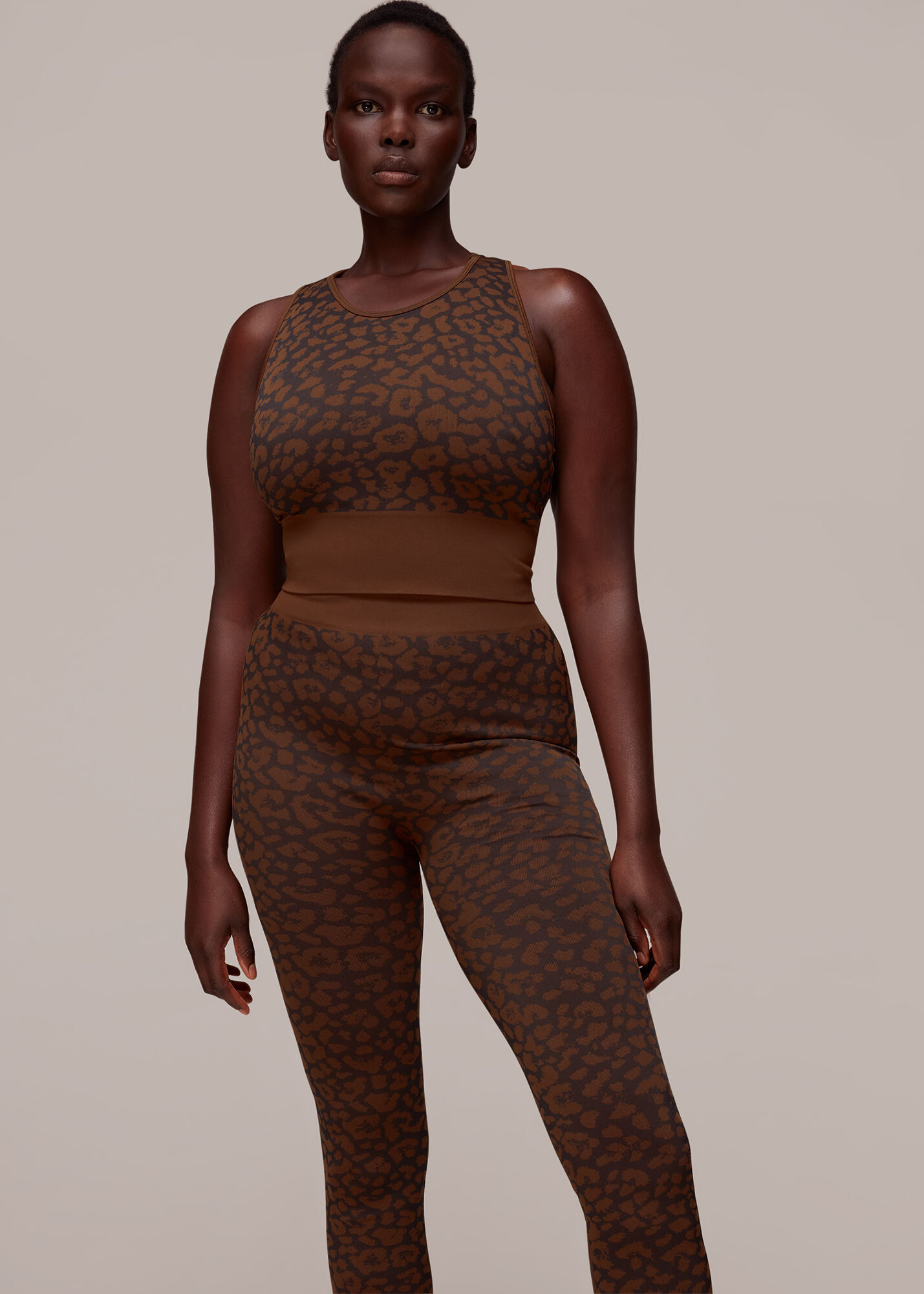 Brown Multi Animal Seamless Sports Legging WHISTLES