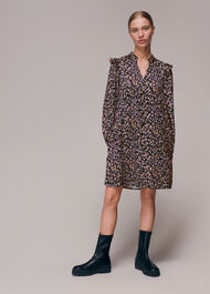 Trailing Floral Frill Dress