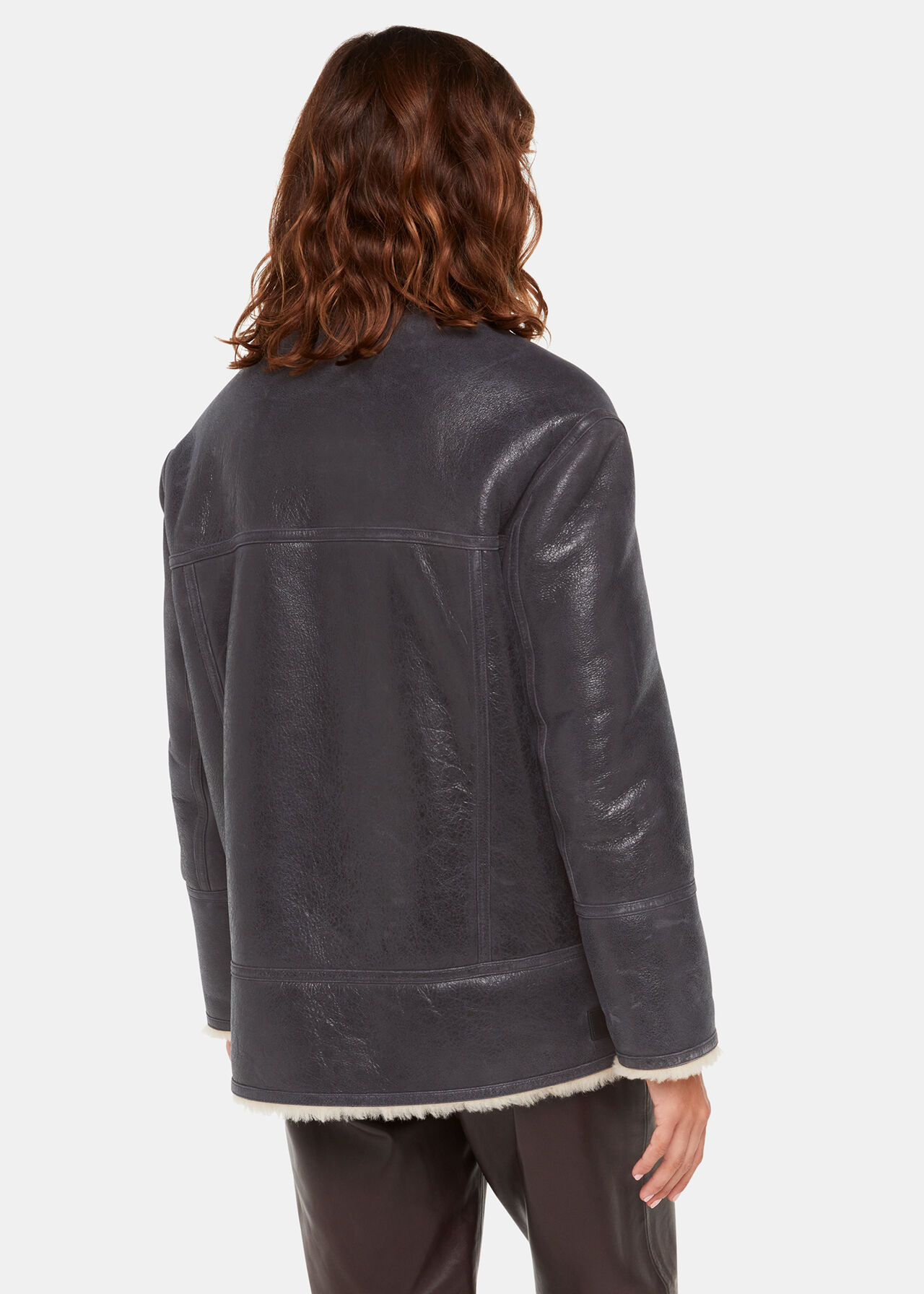 Annika Leather Aviator Jacket