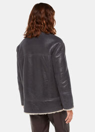 Annika Leather Aviator Jacket