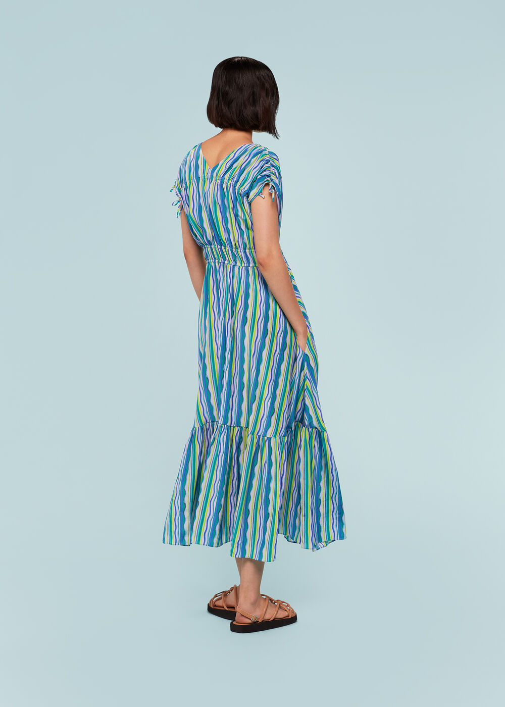 Wiggle Stripe Silk Dress