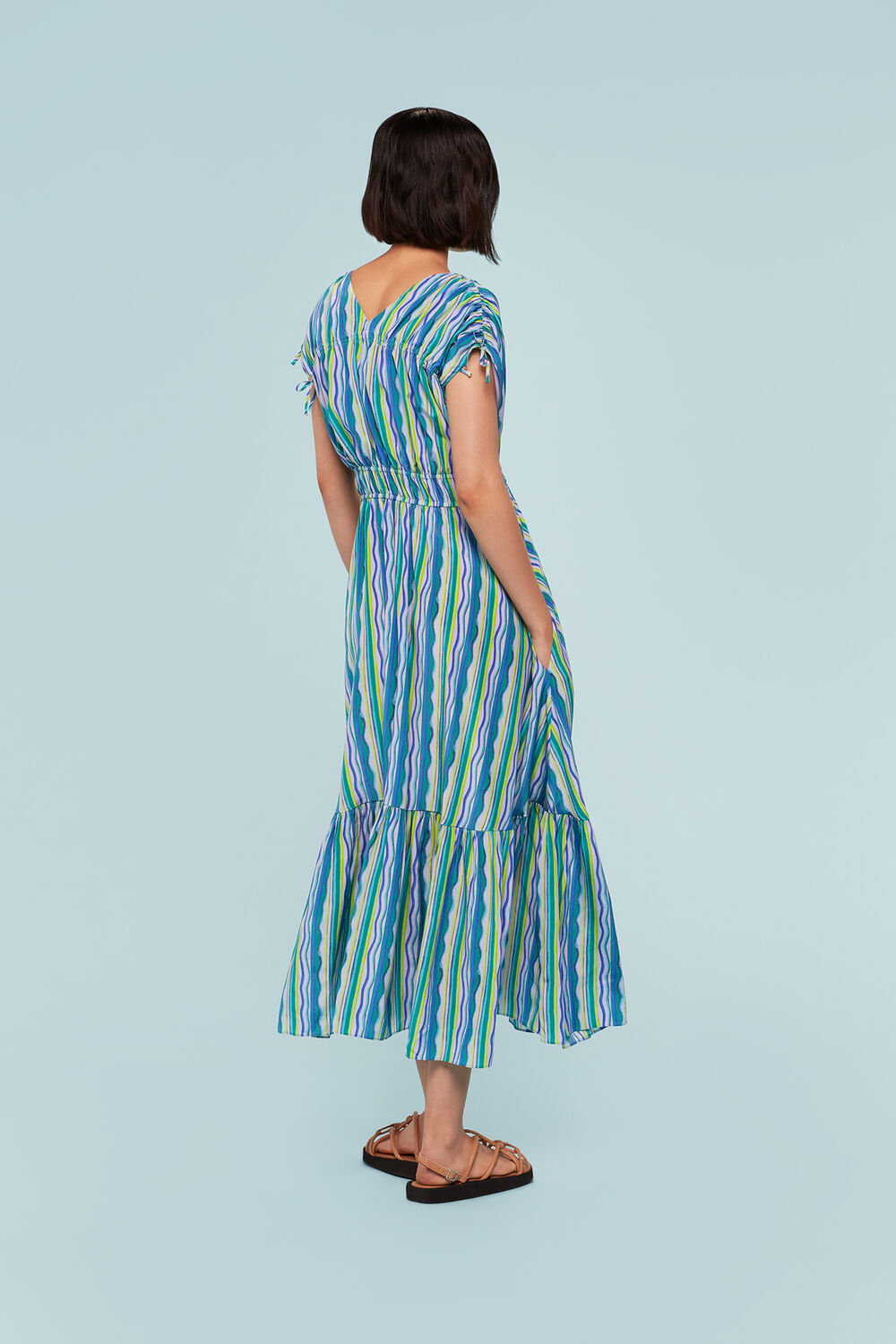 Wiggle Stripe Silk Dress