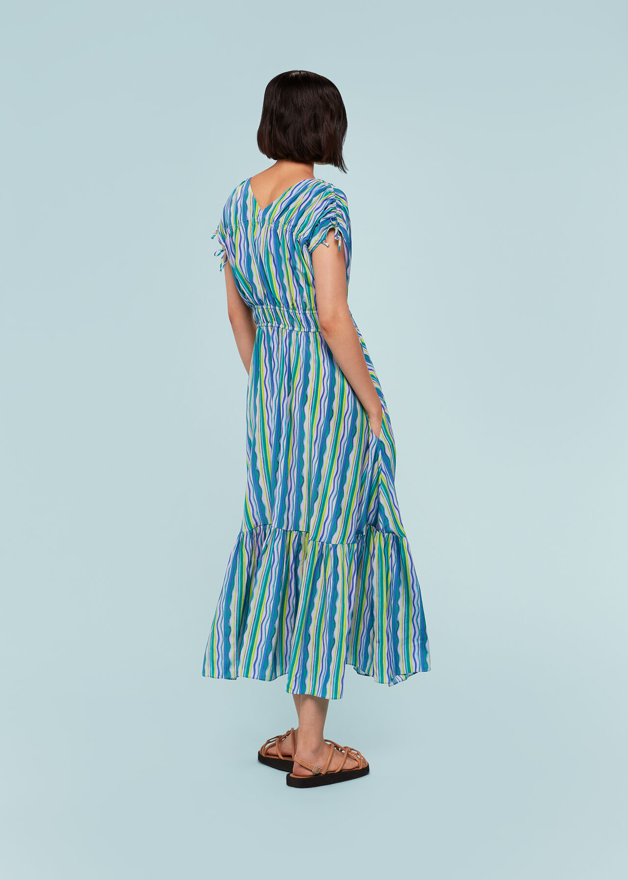 Wiggle Stripe Silk Dress