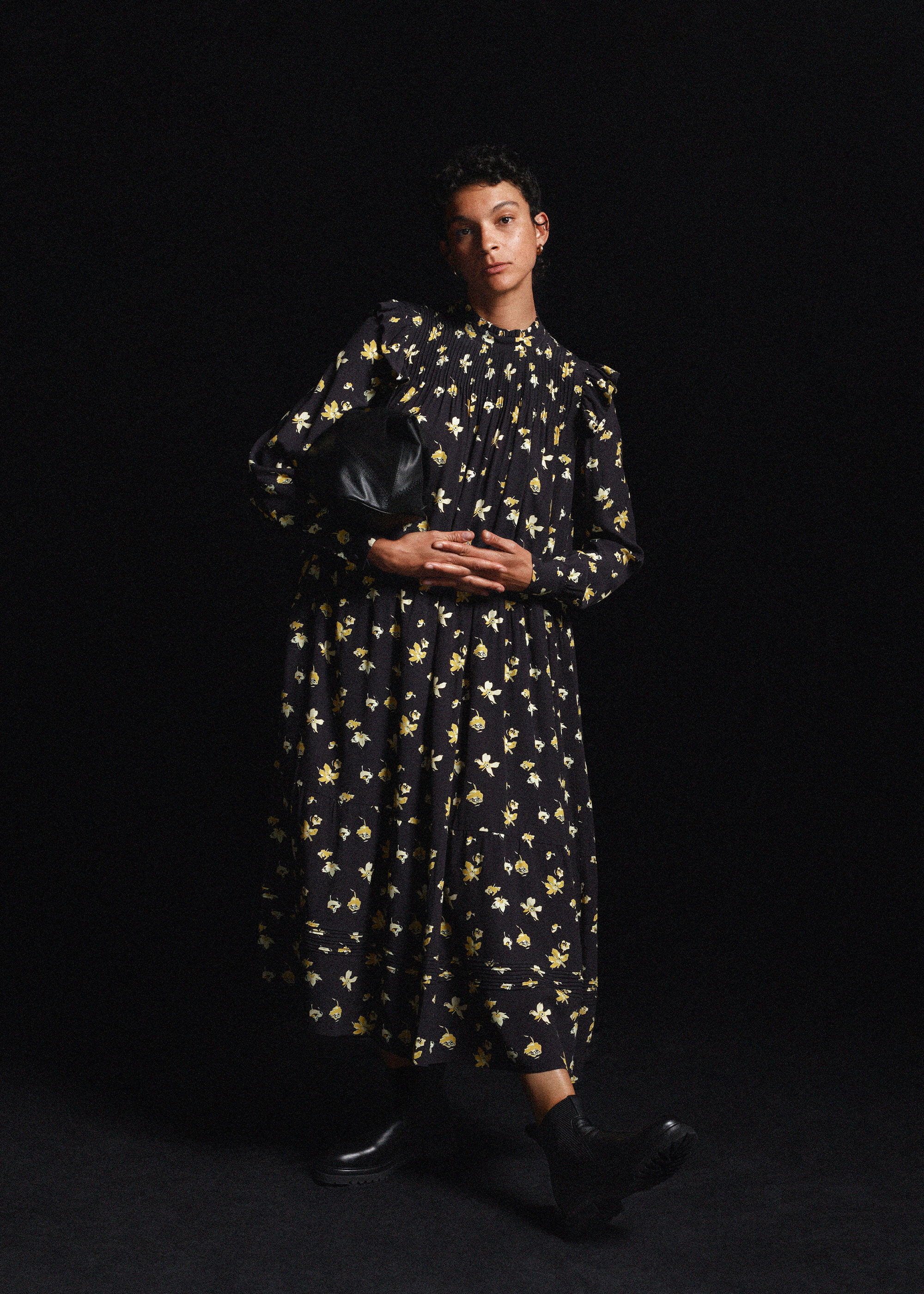 Whistles black floral dress discount