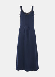 Crepe Lace Trim Cami Dress