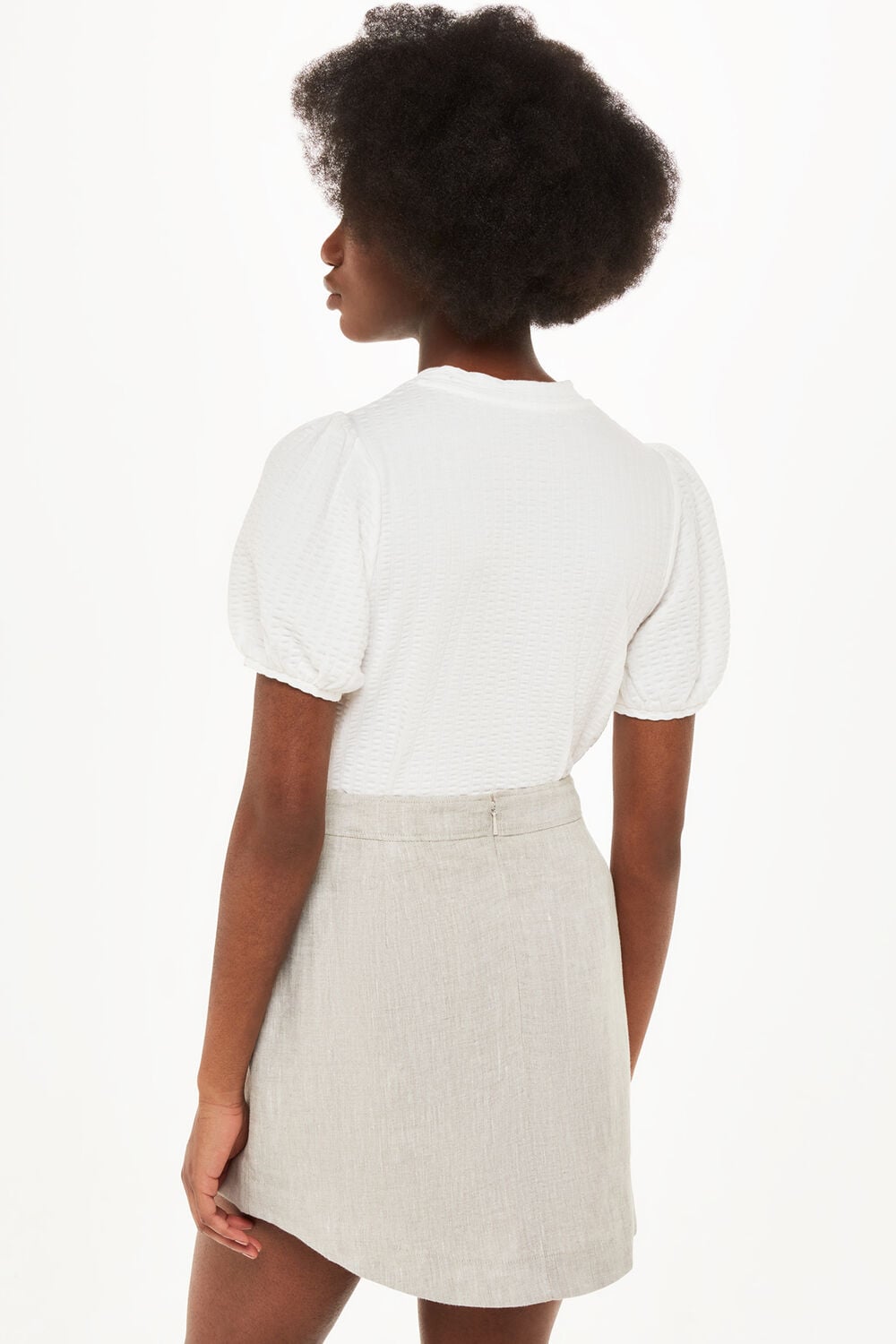 Texture Puff Sleeve Top