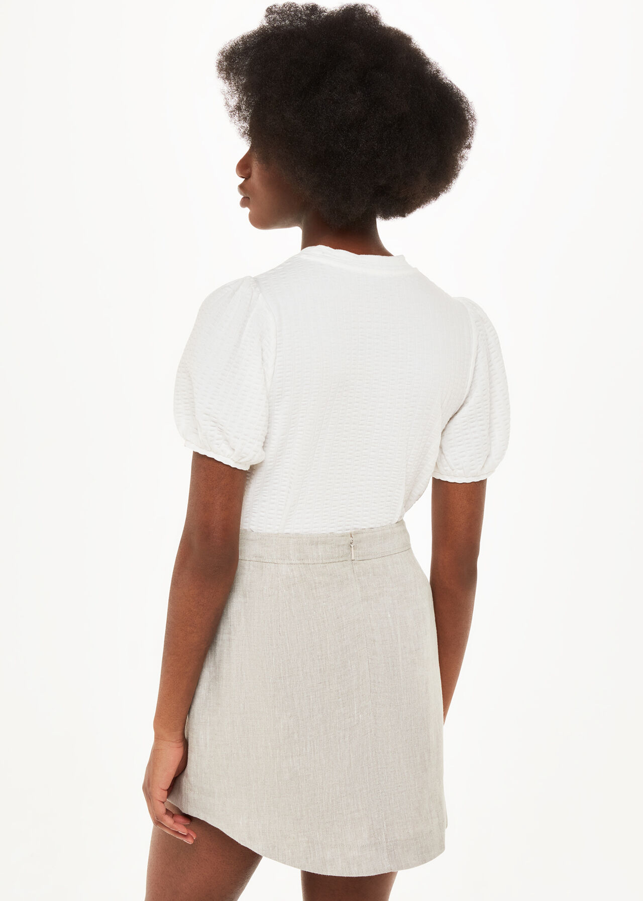 Texture Puff Sleeve Top