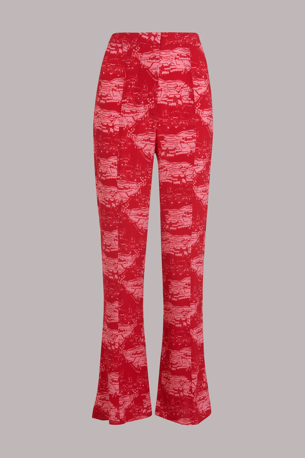 Field Print Flared Trousers