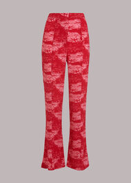Field Print Flared Trousers