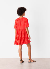 Satin Trapeze Mini Dress