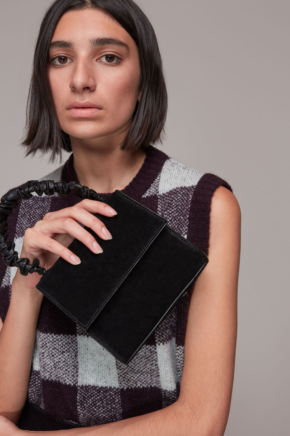 Payton Ruched Top Handle Bag