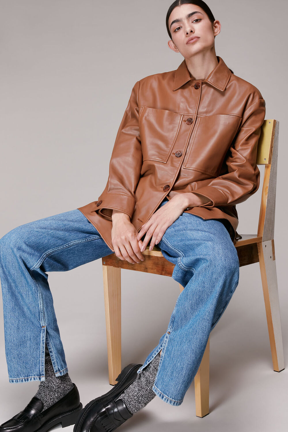 Cady Leather Pocket Overshirt