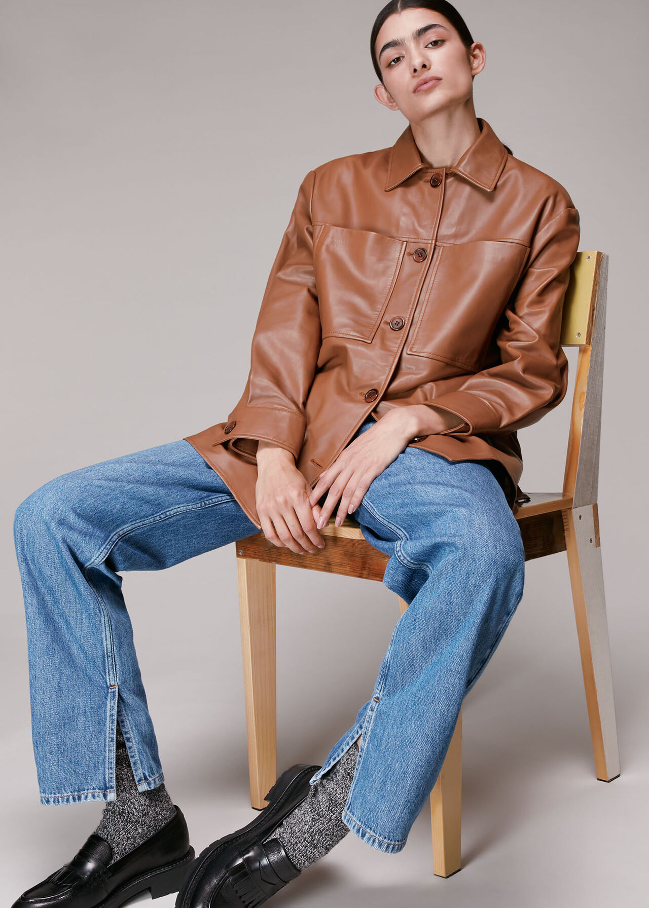 Cady Leather Pocket Overshirt