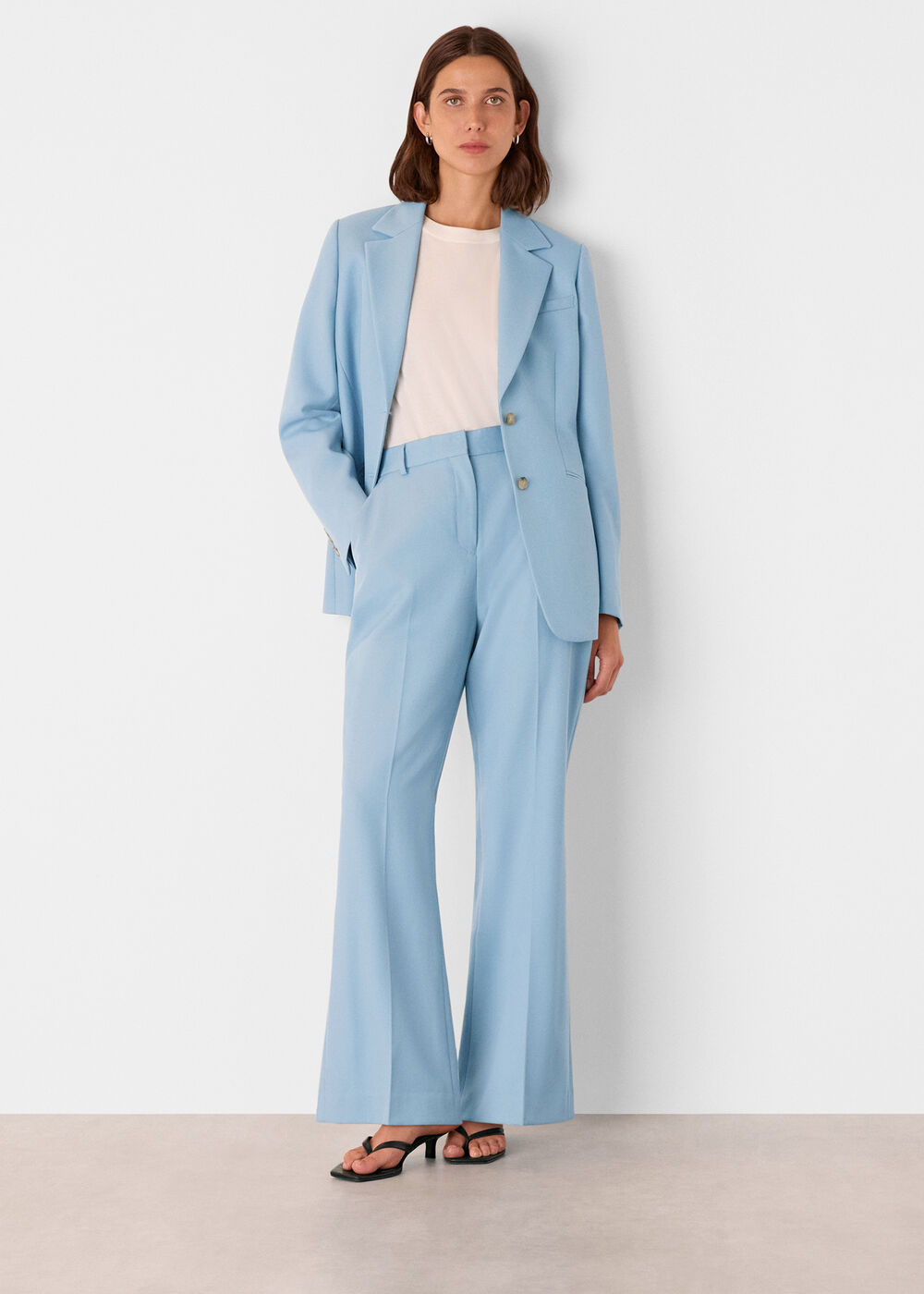 Wool Blend Tailored Trouser