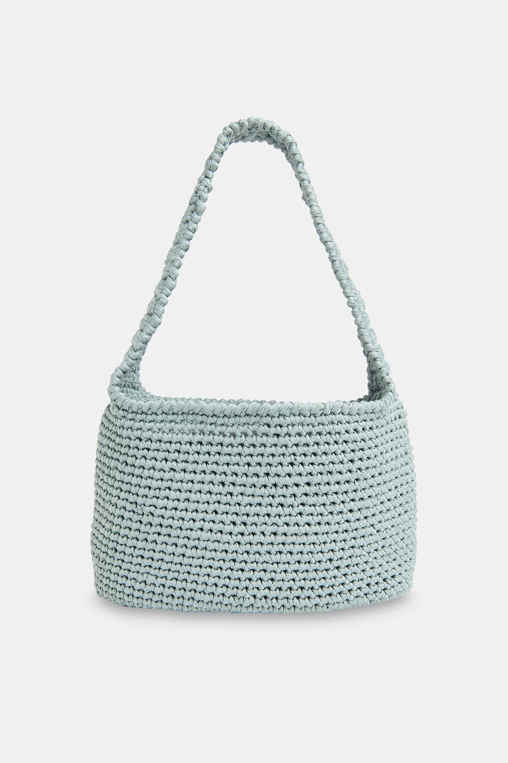 Blue Adaline Crochet Shoulder Bag