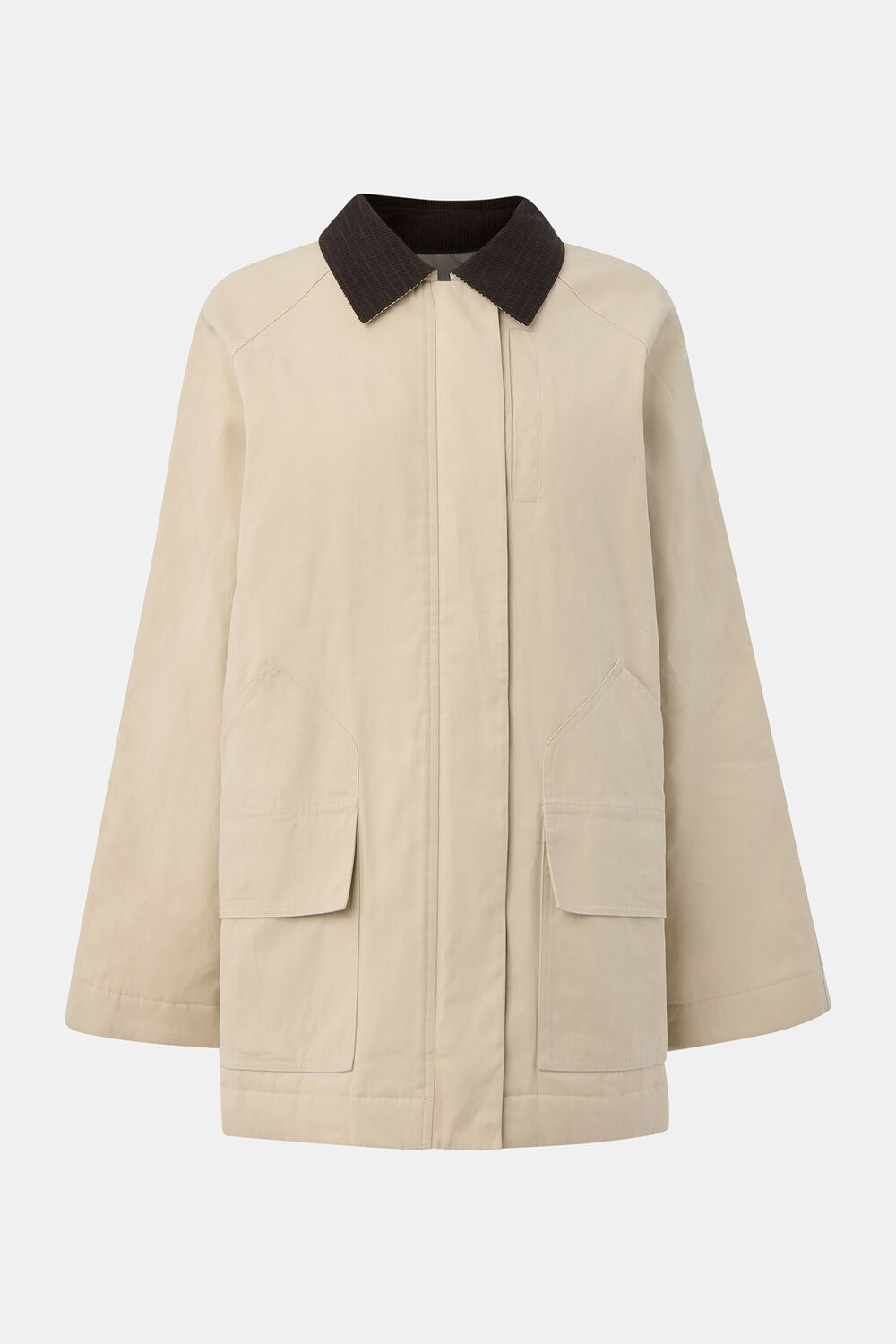 Neutral Fern Waxed Barn Jacket