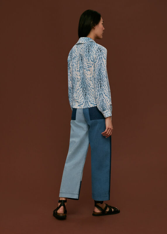 Blue Brushed Animal Shirt