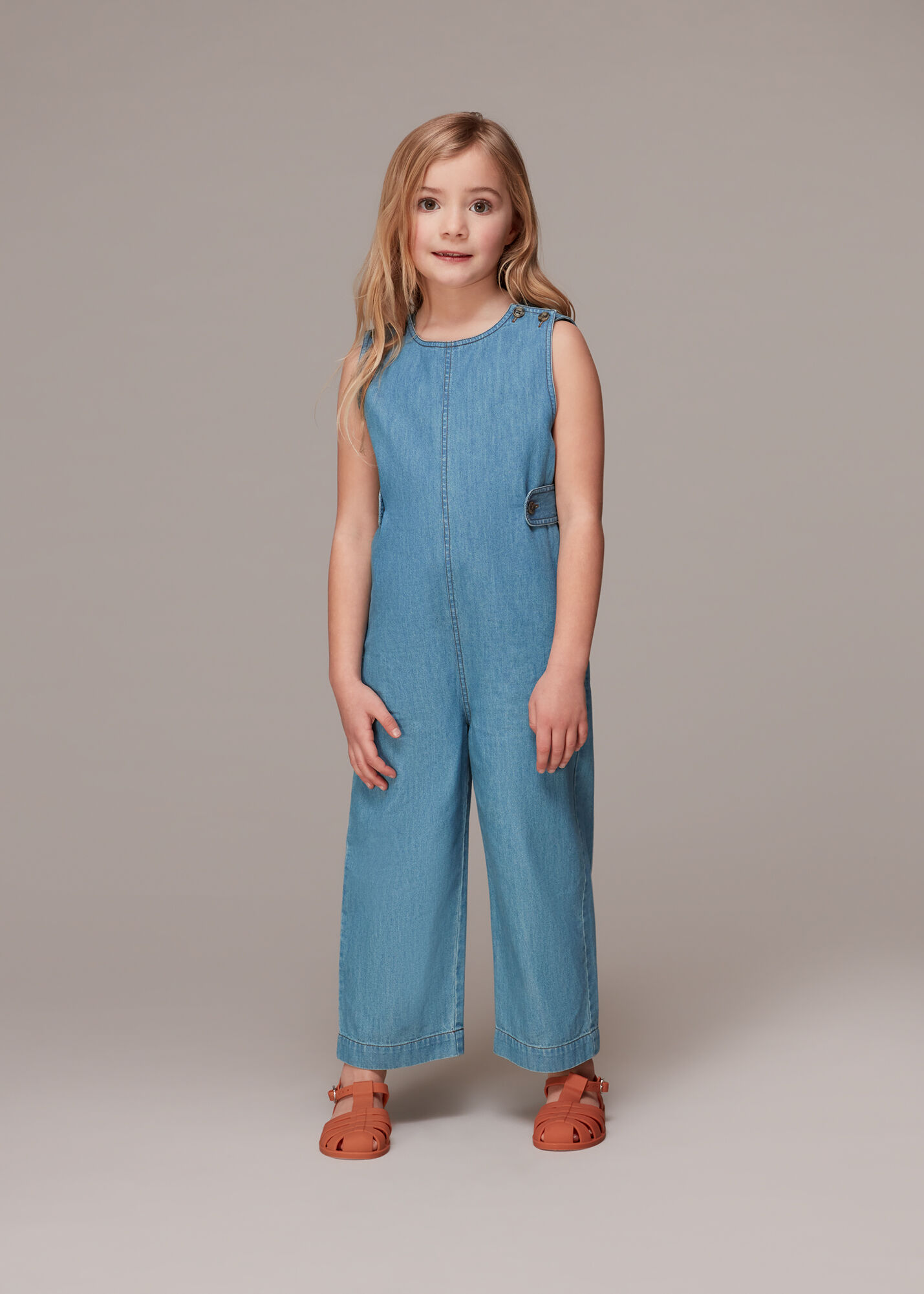 Chambray denim jumpsuit new arrivals
