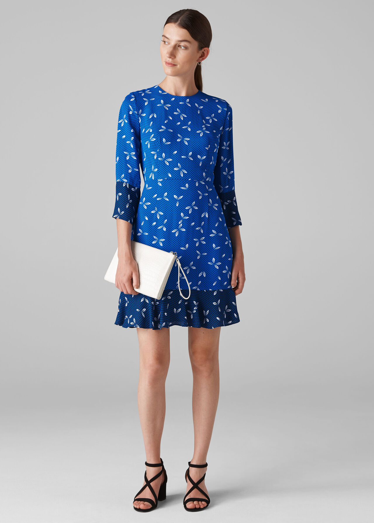 oase udelukkende tunge Blue/Multi Polly Spot Print Dress | WHISTLES 