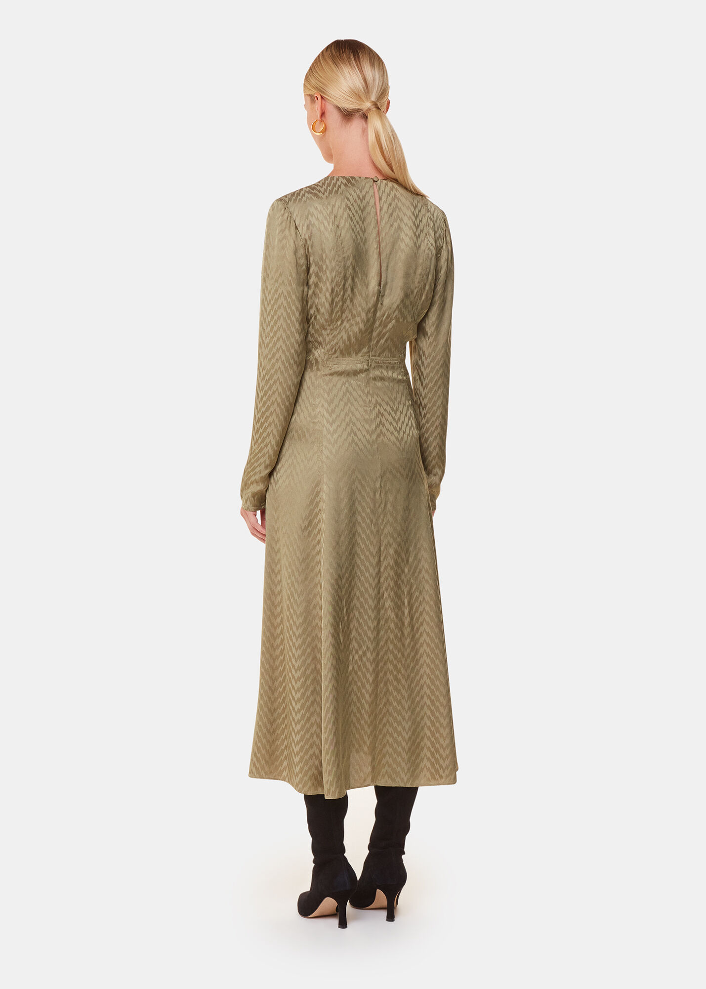 Whistles francesca jacquard wrap dress on sale