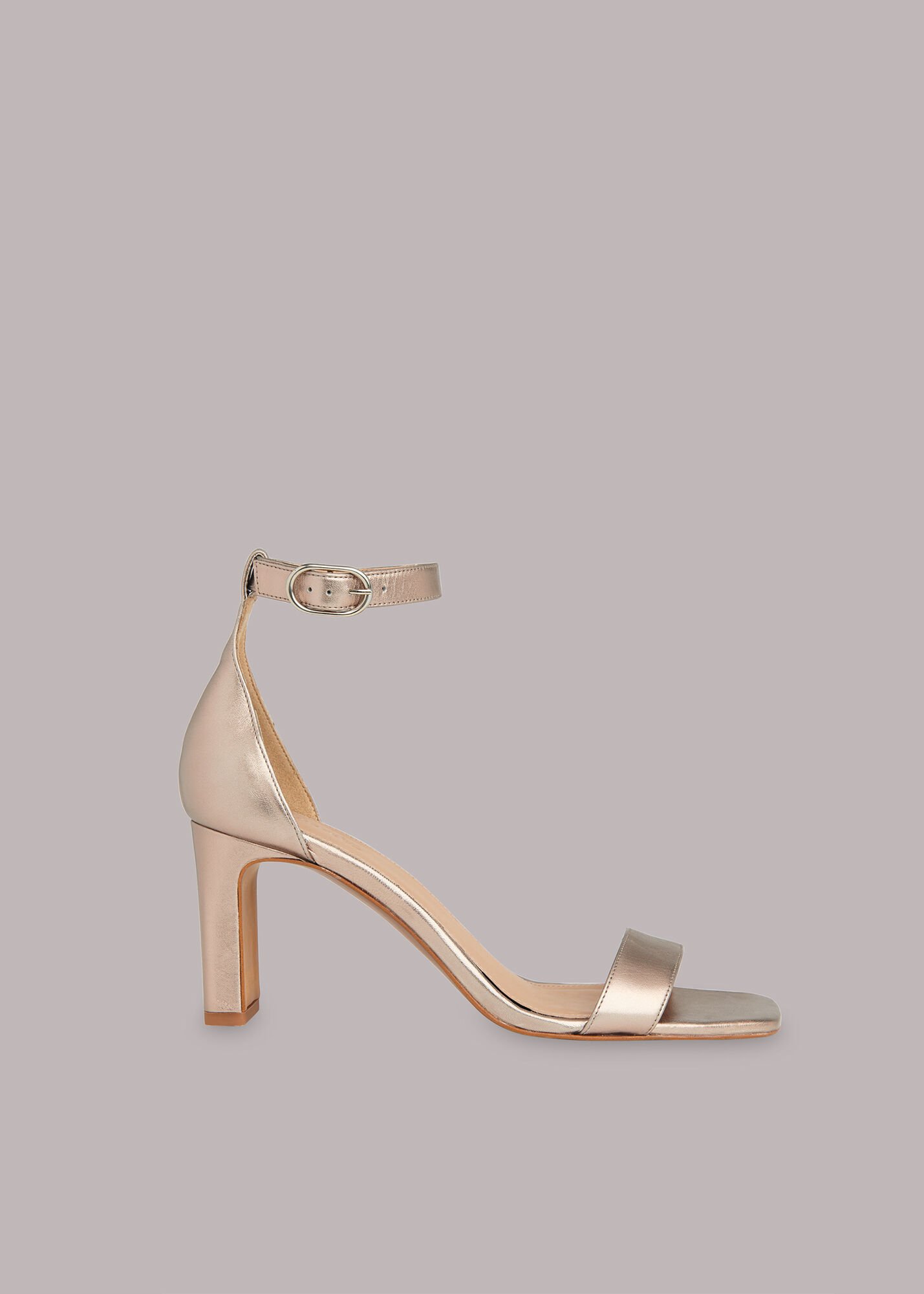 Pewter open store toe heels