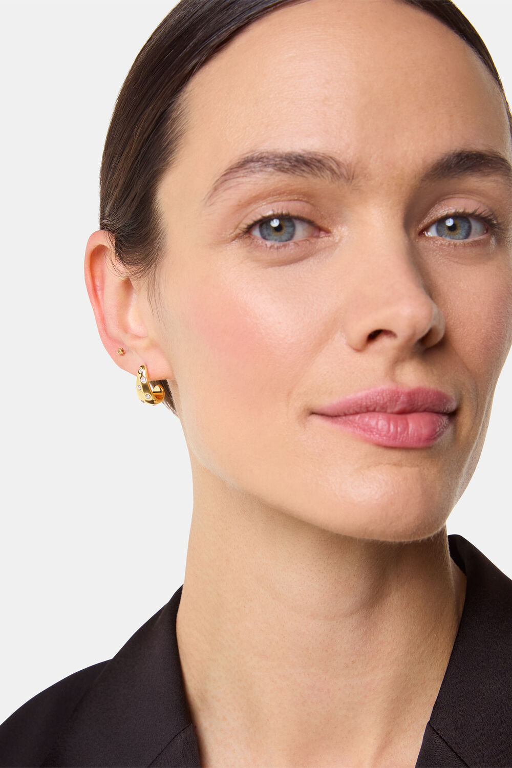 Diamante Mini Curved Earring