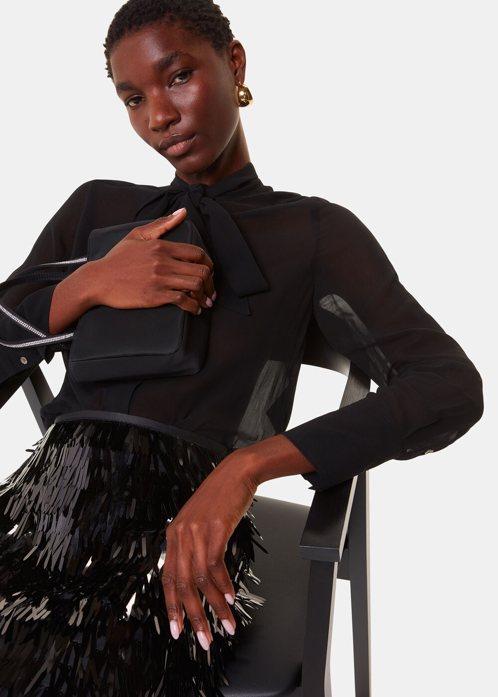 Sword Sequin Mini Skirt