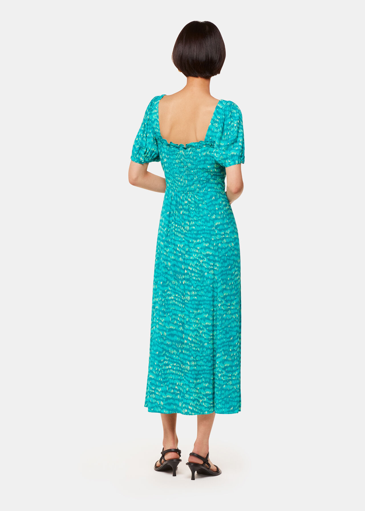 Sketched Grass Midi Dress