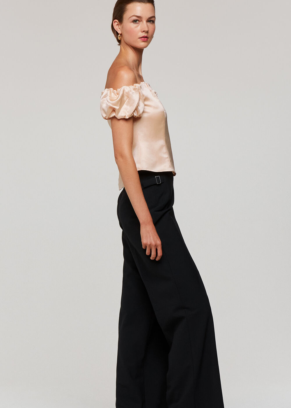 Julia Bardot Frill Sleeve Top