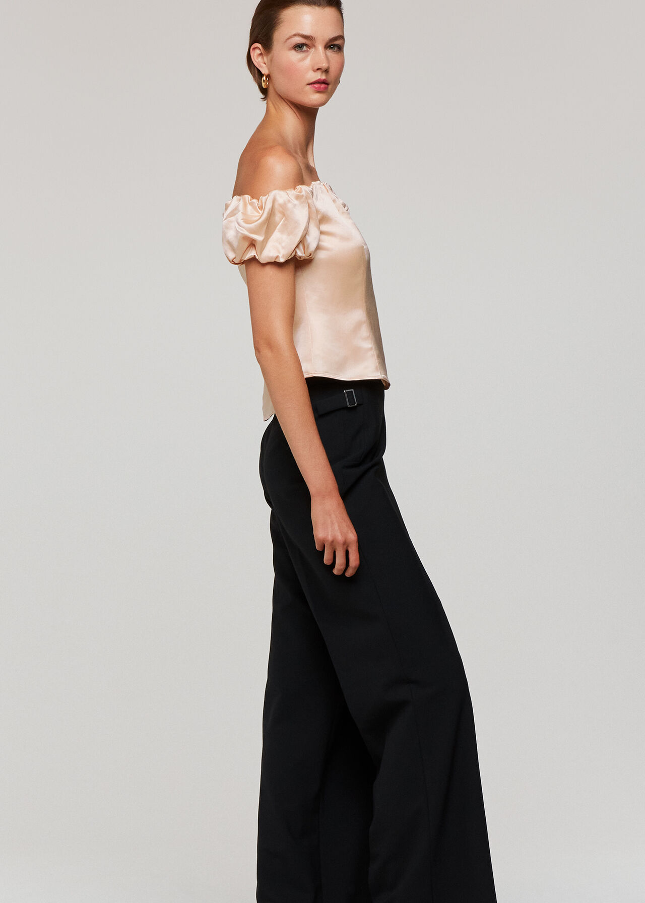 Julia Bardot Frill Sleeve Top