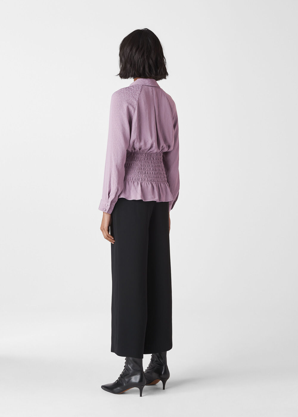 Claris Animal Jacquard Blouse Lilac