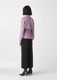 Claris Animal Jacquard Blouse Lilac
