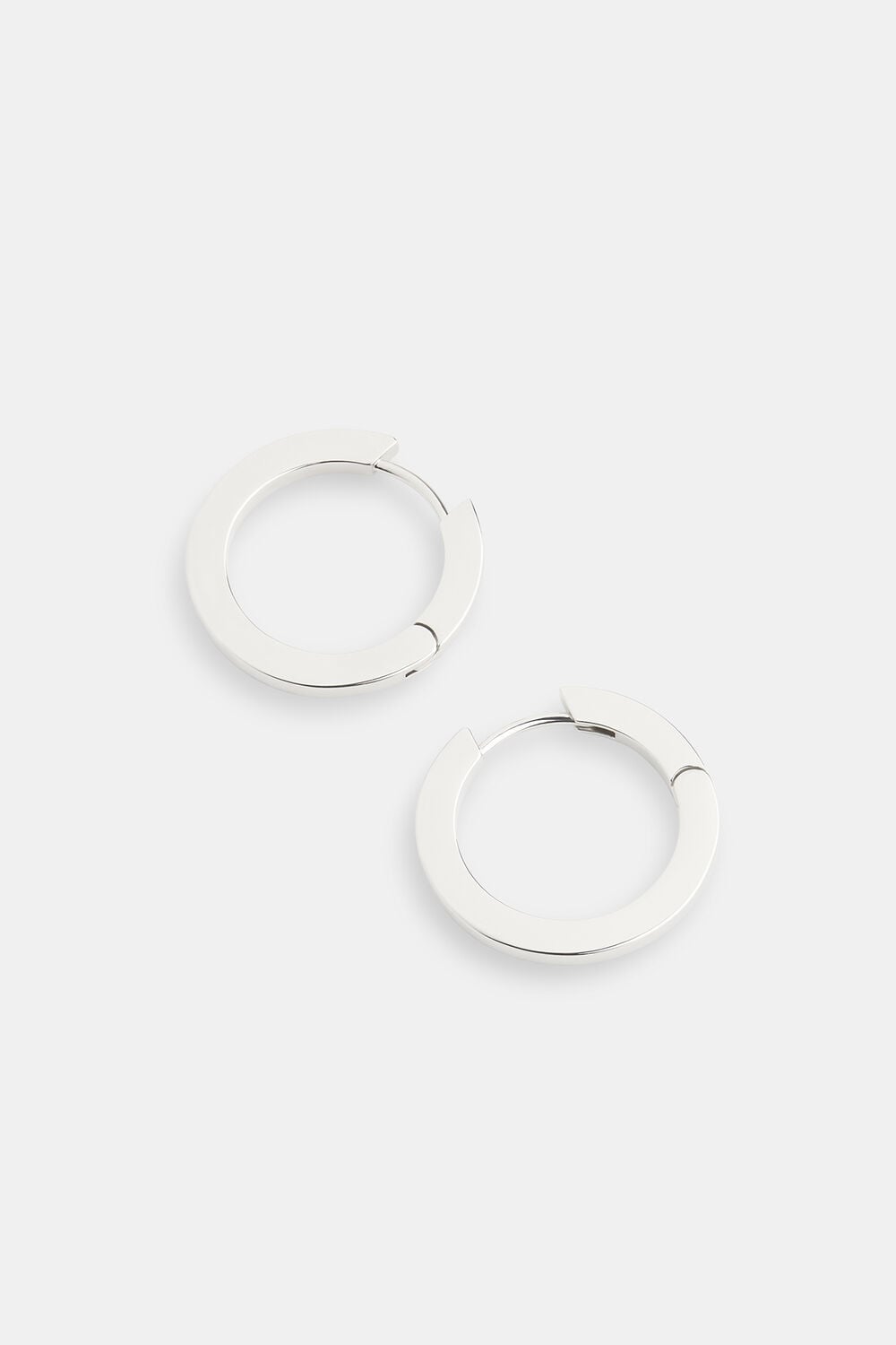 Silver Flat Hoop Earring