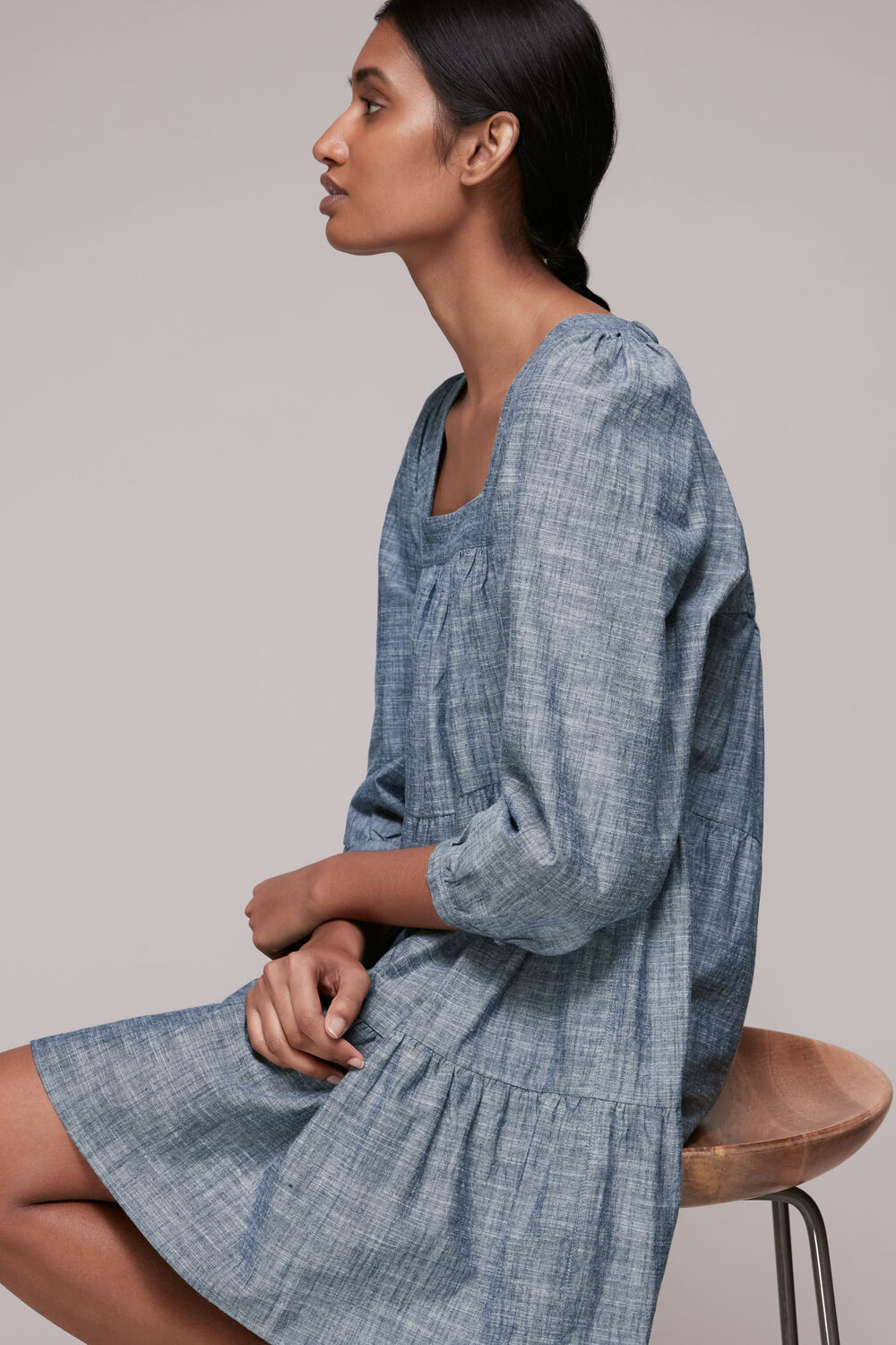 Tilly Chambray Trapeze Dress